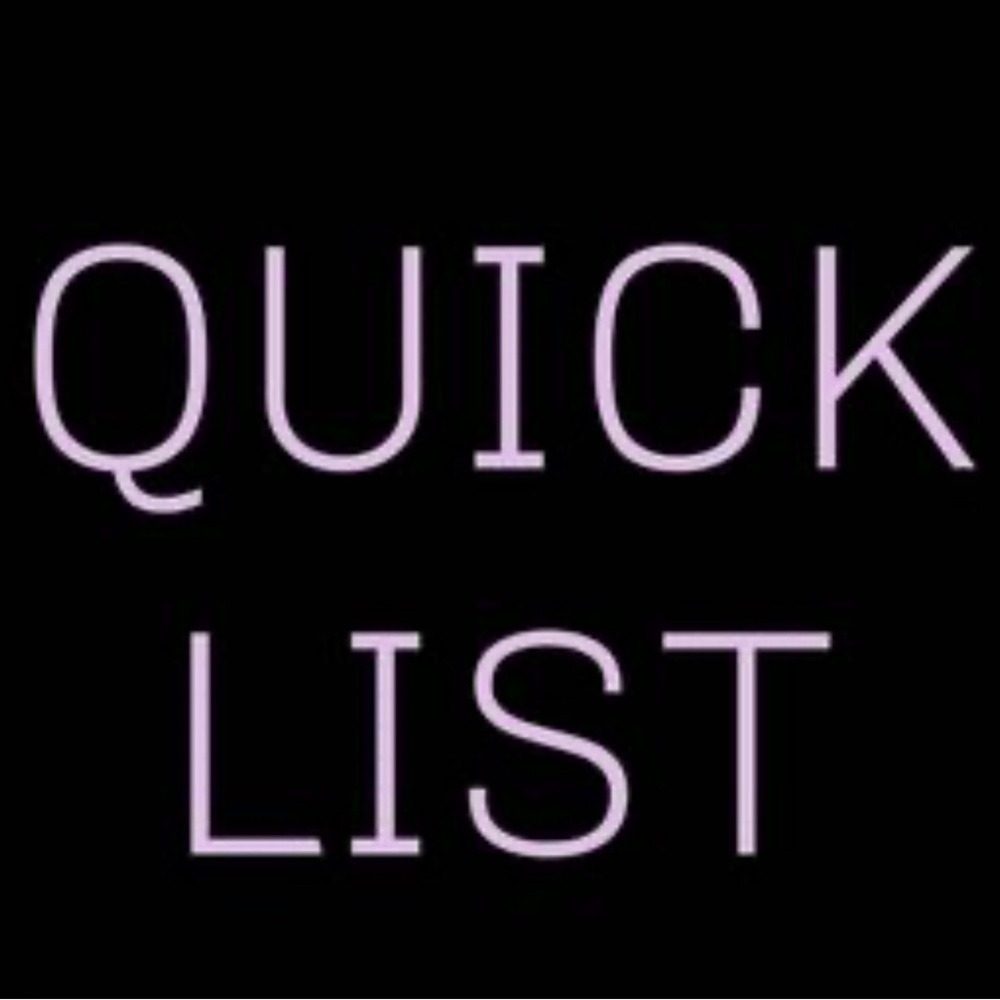 Quick list for live show